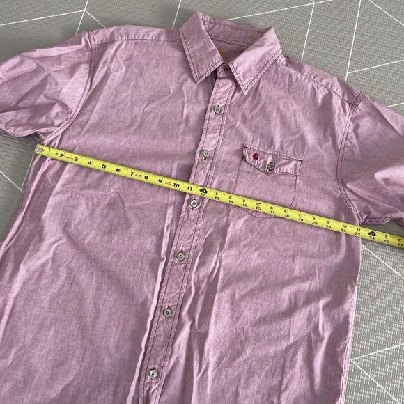 Carhartt Short Sleeve Button Up Size Large Red Cotton - Picture 5 of 7